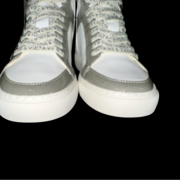 Zadig & Voltaire Women’s High Flash Infinity Patent Silver Leather (38) US 7. - Picture 3 of 13